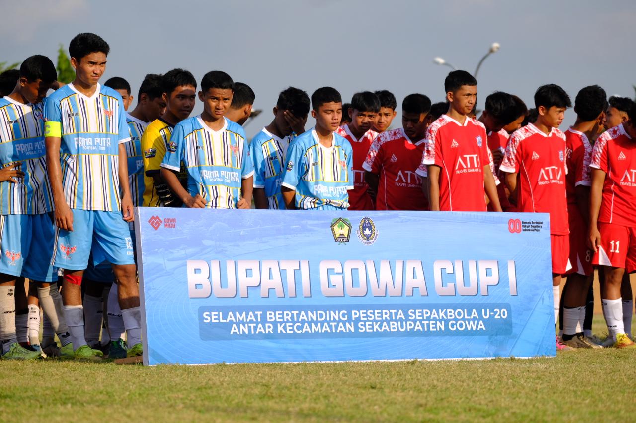 Turnamen Sepak Bola Bupati Gowa Cup I U-20 Resmi Digelar, Diikuti 18 Kecamatan