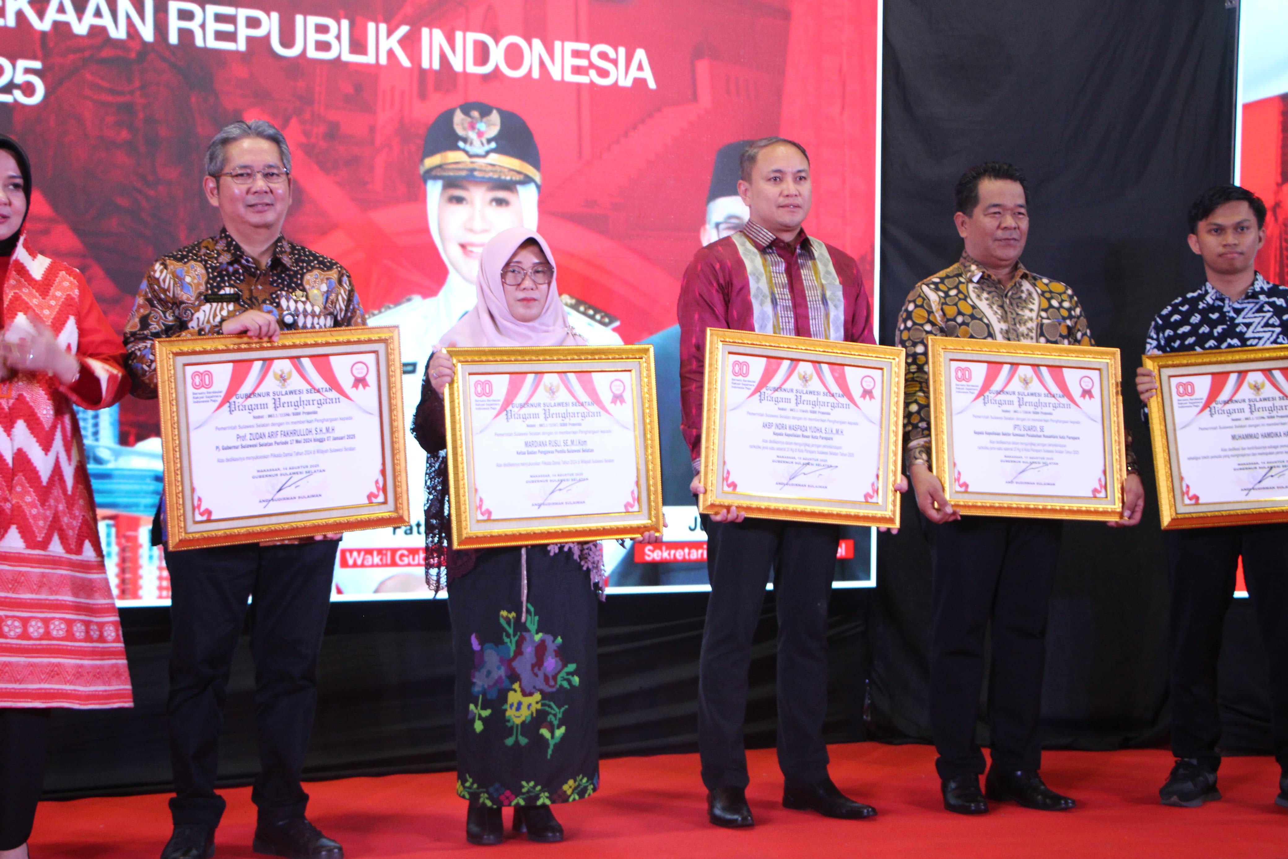 Berkontribusi Wujudkan Pilkada Damai 2024, Bawaslu Sulsel Raih Penghargaan