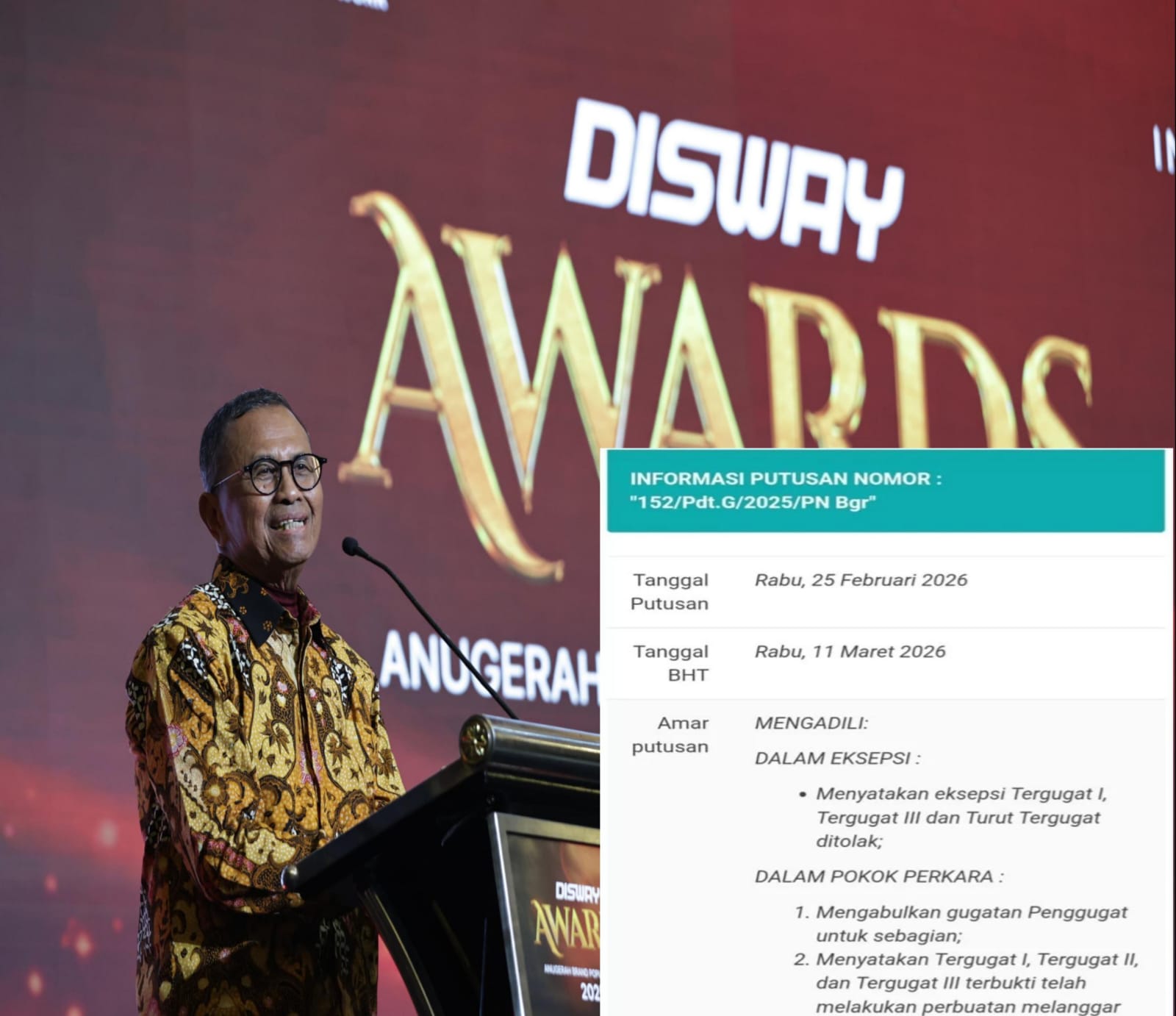 Dahlan Iskan Menang Gugatan Lawan Jawa Pos 