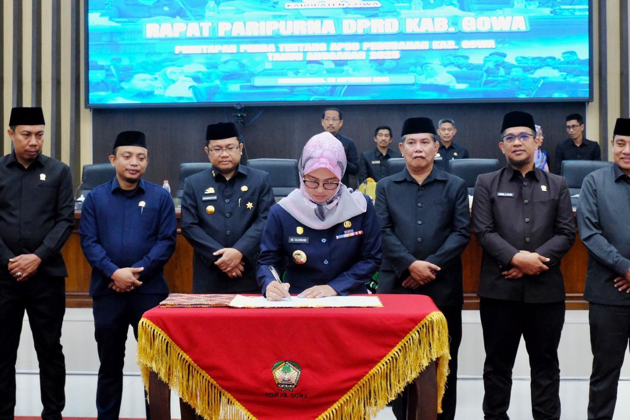 Perda Perubahan APBD Gowa 2025 Ditetapkan, Fokus Penguatan Program Daerah