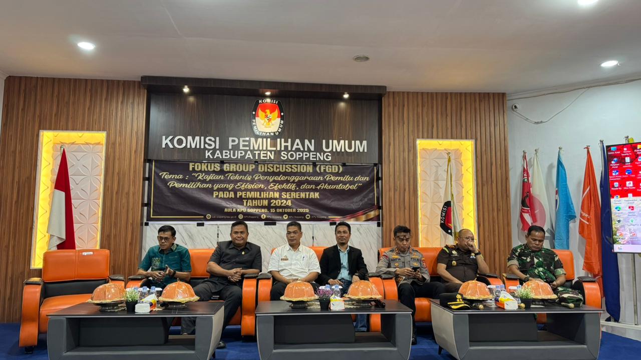 KPU Soppeng Gelar FGD Tentang Kajian Teknis Kepemiluan
