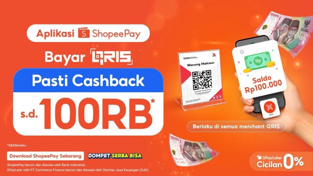 ShopeePay Dukung Adopsi QRIS Nasional, Hadirkan Pasti Cashback Saldo hingga Rp100.000 untuk Pengguna