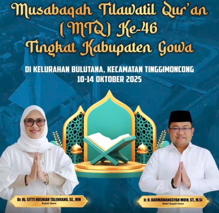 46 Jenis Lomba, MTQ ke-46 Kabupaten Gowa Diikuti Ribuan Kafilah