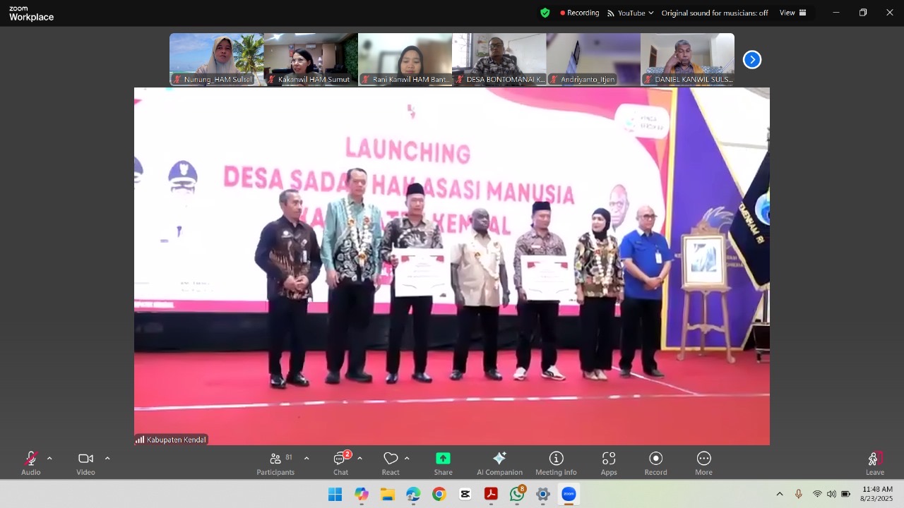 Dua Desa di Sulsel Dinobatkan sebagai Desa Sadar HAM, Daniel Rumsowek Beri Apresiasi