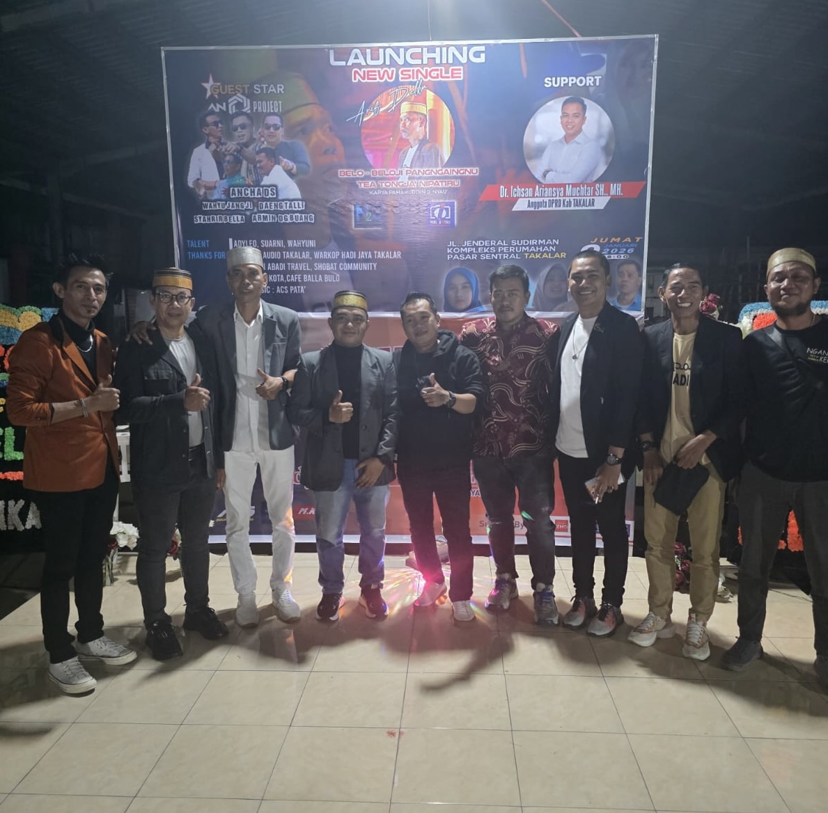 Dukungan Pemkab Takalar Mengiringi Launching Single Baru Arif Dellu