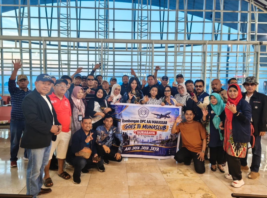 Peserta Munaslub AAI 2026 DPC Makassar Bersiap Berangkat ke Surabaya