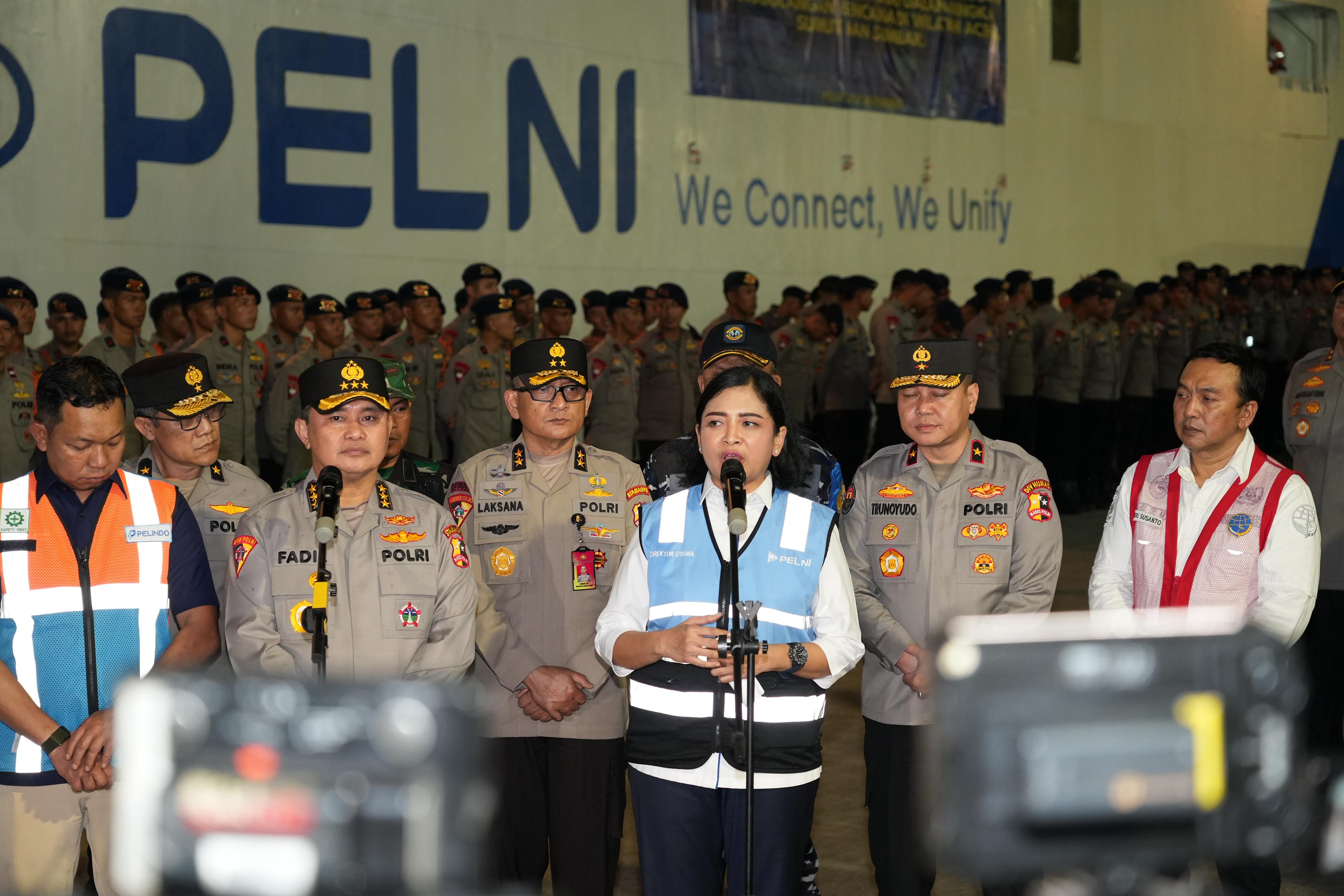 Dukung Operasi Kemanusiaan Polri, Pelni Angkut 237 Personel dan Logistik dengan KM Egon Menuju Sumatera