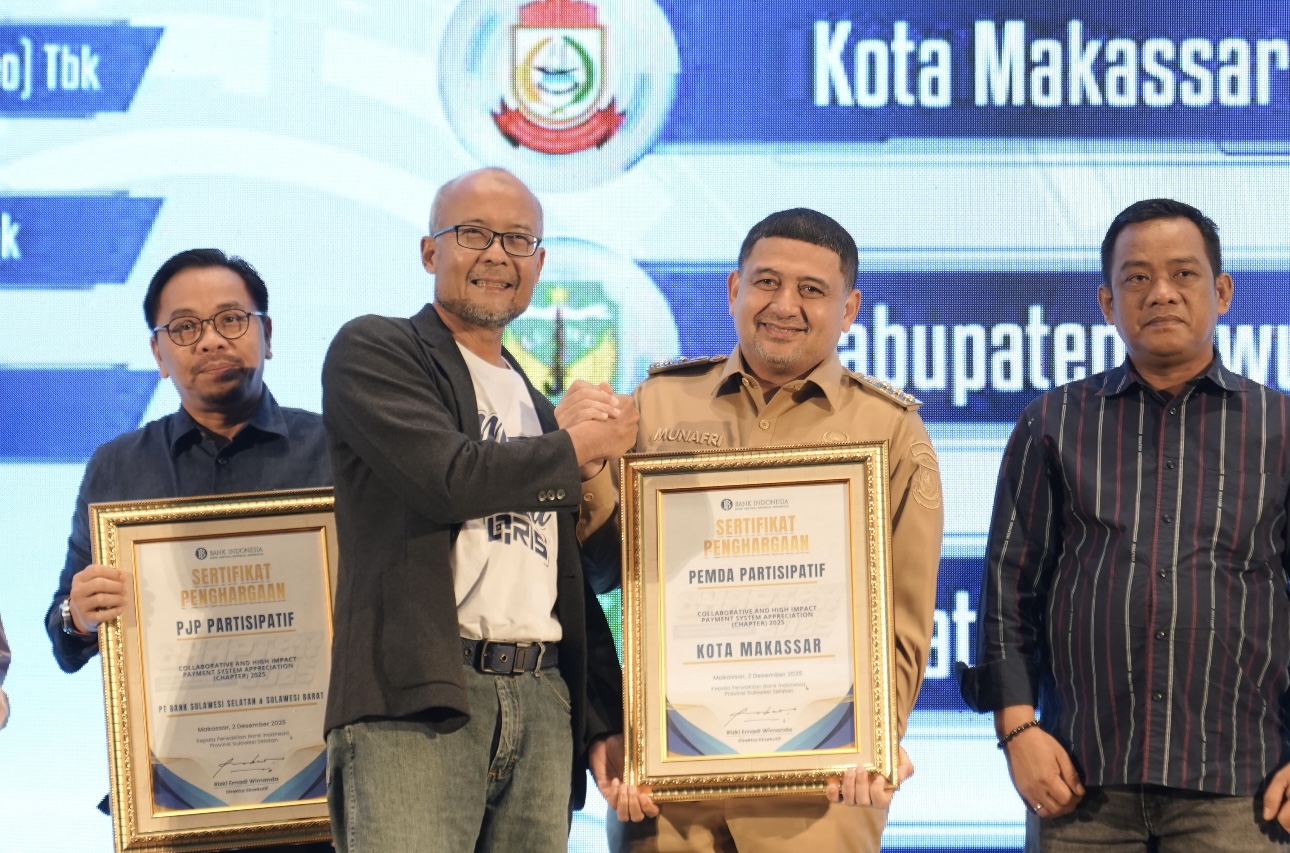 Makassar Raih Penghargaan Mitra Partisipatif Chapter Award 2025 dari Bank Indonesia