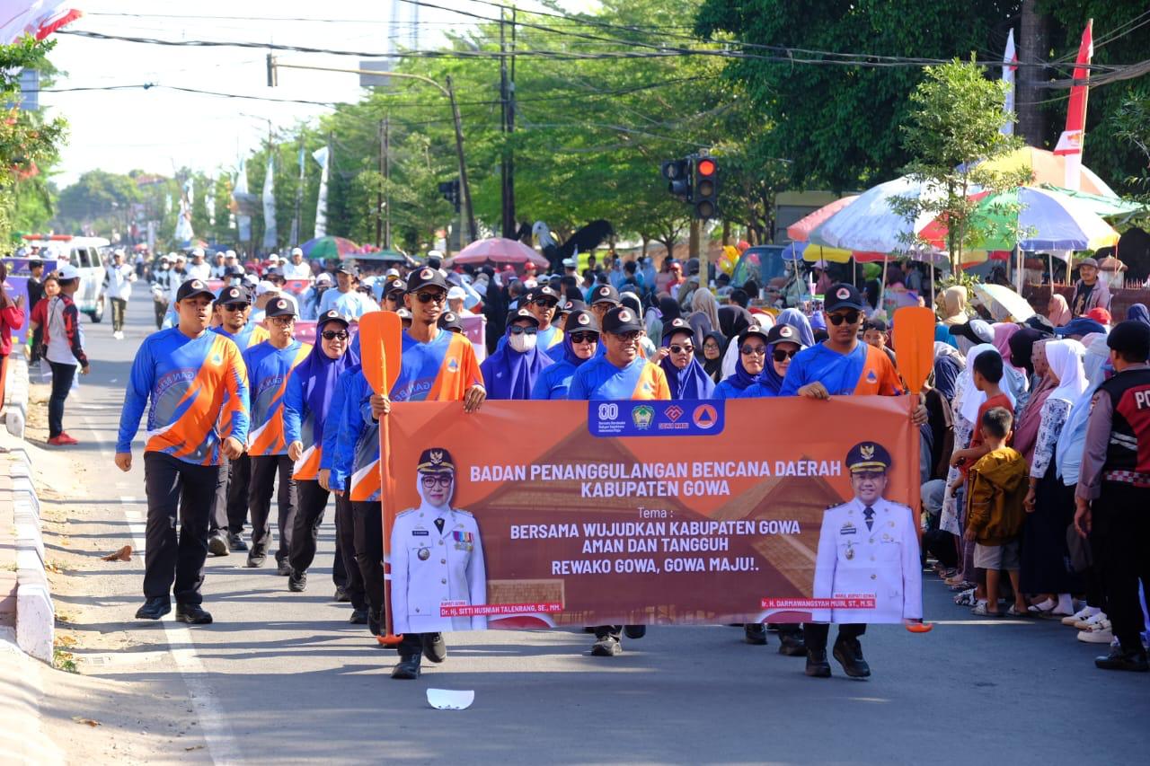 Meriah Gerak Jalan HUT RI di Gowa, 71 Tim SKPD-Organisasi Adu Kekompakan