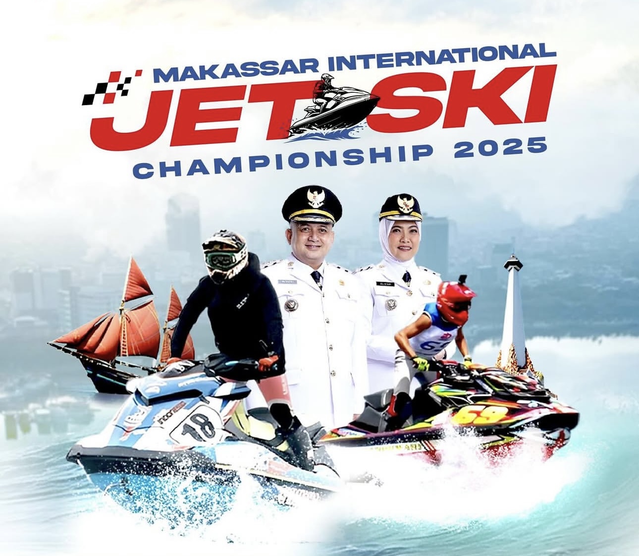 Kejuaraan Makassar Internasional Jetski Championship 2025, Rider Jetski Dunia Siap Berlaga di Pantai Biru