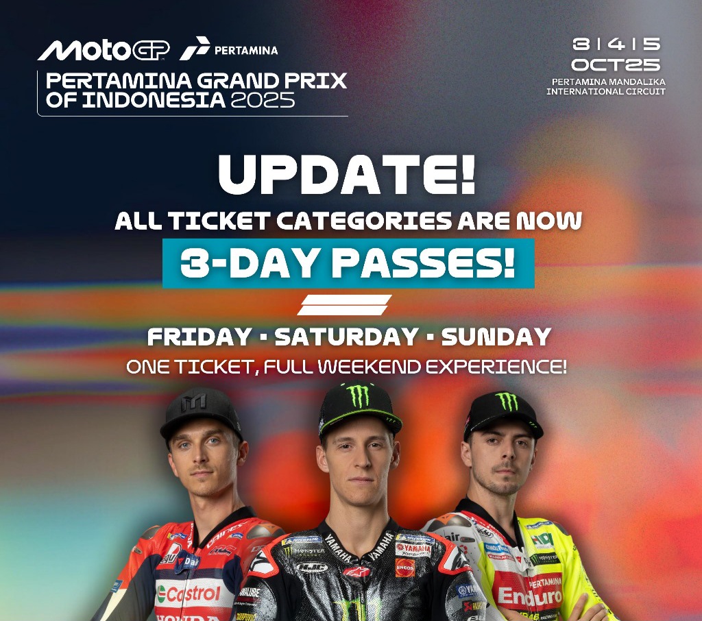 Kesempatan Terbaik! Tiket IndonesianGP 2025 Early Bird Kategori VIP Deluxe, VIP Luxury Tent, dan Regular Grand