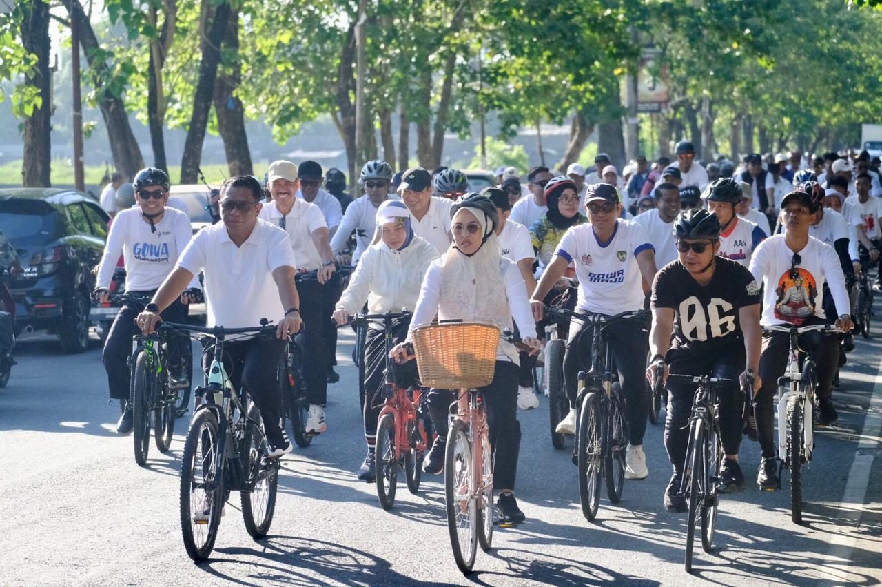 Dorong Hemat Energi, Bupati Gowa Canangkan Gerakan Ayo Bersepeda