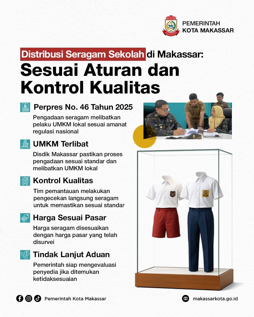 Ketua PGRI Sulsel Sebut Seragam Gratis Pemkot Makassar Ringankan Beban Masyarakat