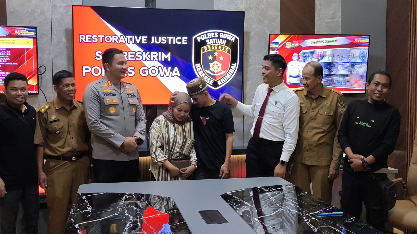 Diselesaikan dengan Restorative Justice, Penganiaya Istri di Gowa Bertekuk Lutut Minta Maaf
