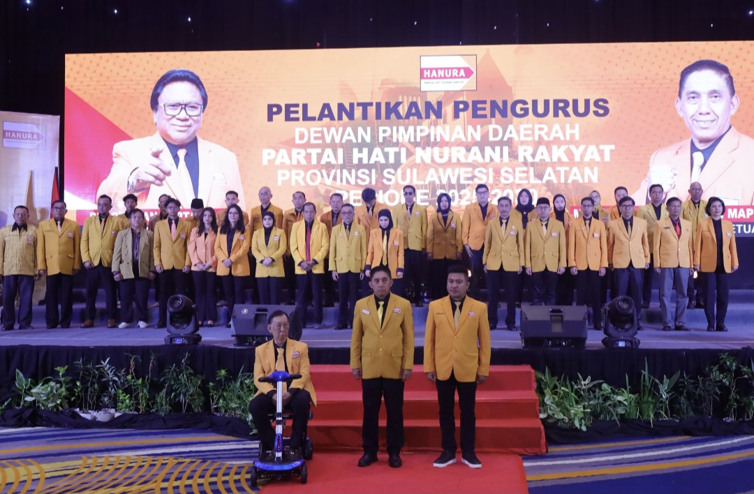 OSO Lantik Kepengurusan Hanura Sulsel, Andi Muhammad Langsung Pasang Target Tinggi