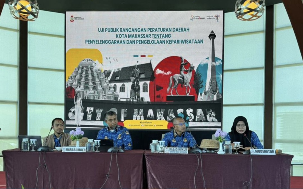 Dispar Makassar jadi Narasumber pada Uji Publik Ranperda Penyelenggaraan Kepariwisataan