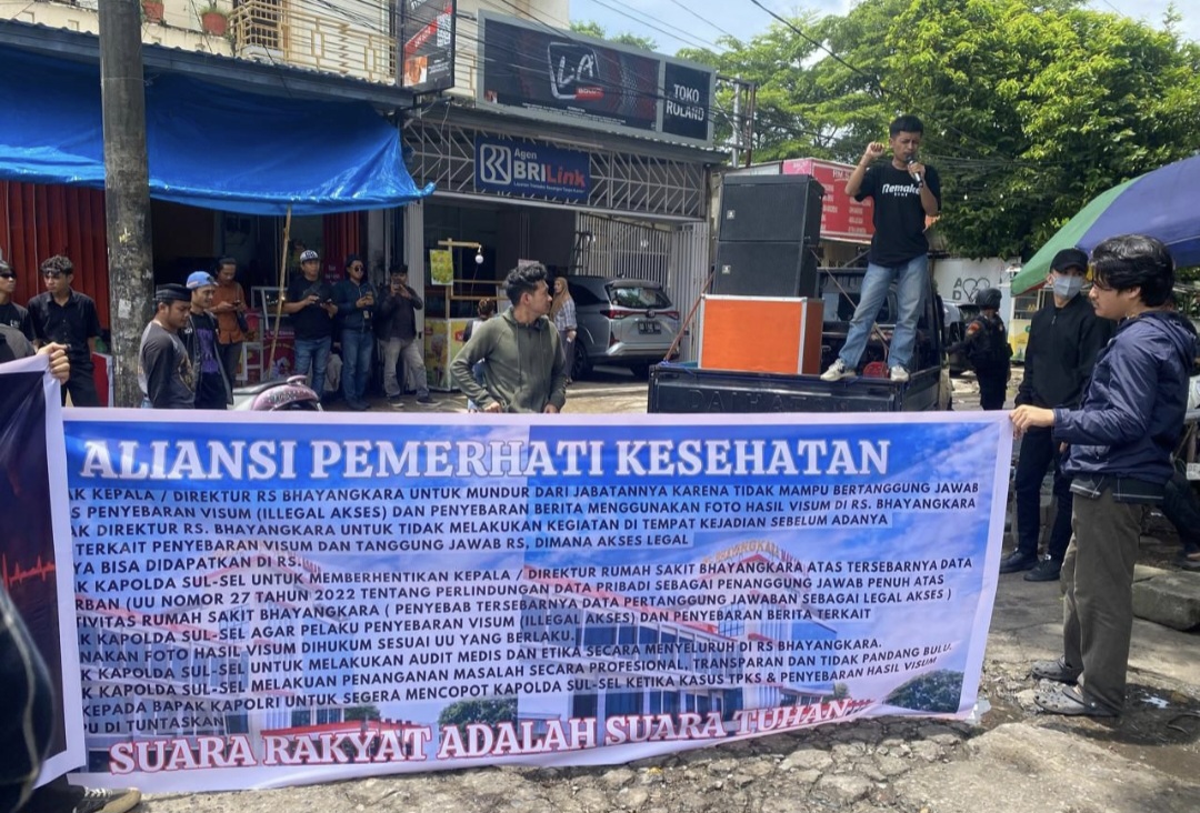 RS Bhayangkara Didemo,  Didesak Tuntaskan Kasus  Bocornya Foto Visum  Selebgram