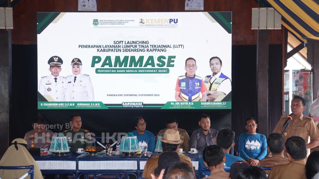 Soft Launching LLTT ‘PAMMASE’, Bupati Sidrap Dorong Optimalisasi Layanan Sanitasi