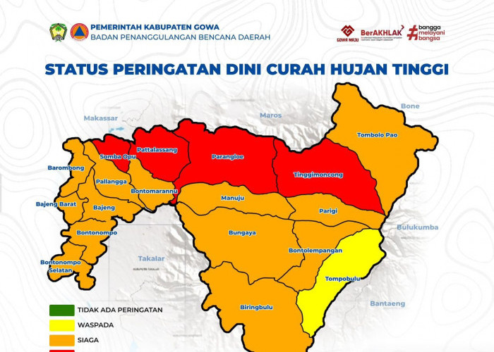 Curah Hujan Tinggi, Gowa Tingkatkan Kesiapsiagaan Bencana