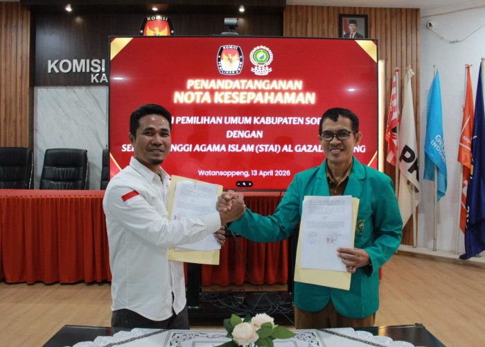 KPU Soppeng Teken MoU dengan Kampus STAI Al Gazali Soppeng
