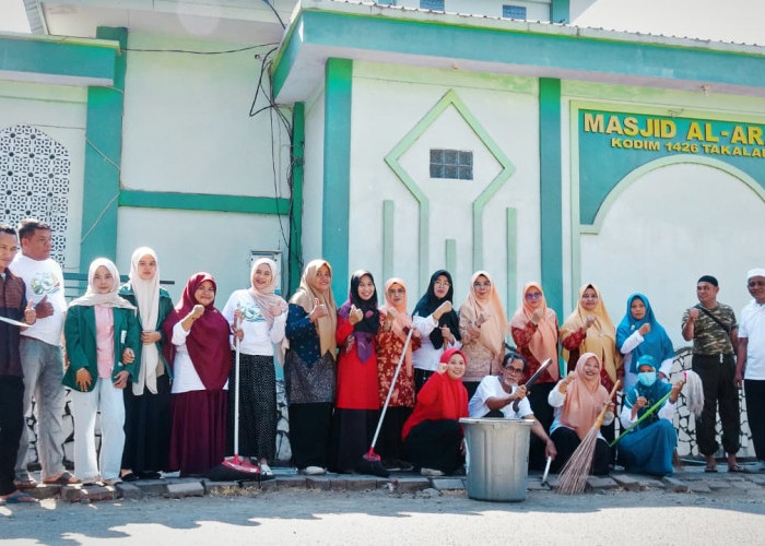     Geber Masjid di Takalar, KUA Gandeng TNI, DWP dan Mahasiswa