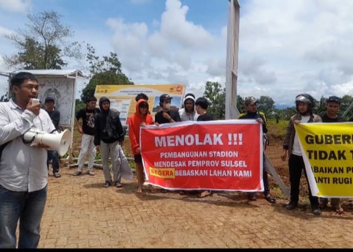 Pemprov Tak Tuntaskan Ganti Rugi Lahan, Ahli Waris Demo Setop Pekerjaan Stadion GOR Sudiang