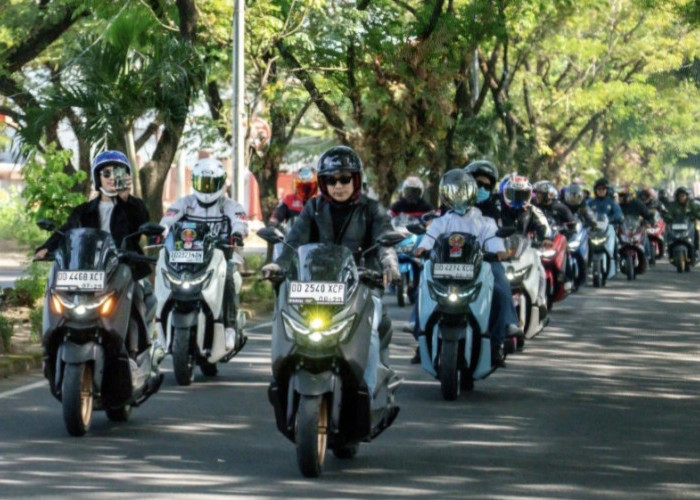 Rayakan Satu Dekade NMAX, Ratusan Biker Sulsel Riding ke Puncak Malino