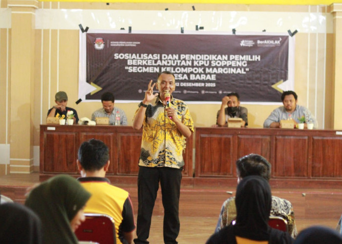 KPU Soppeng Gencarkan Pendidikan Pemilih Berkelanjutan di Desa Barae, Sasar Kelompok Marginal