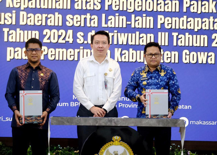 Pemkab Gowa Terima LHP Kepatuhan Pajak-Retribusi, HAR : Momen Evaluasi Tata Kelola Daerah