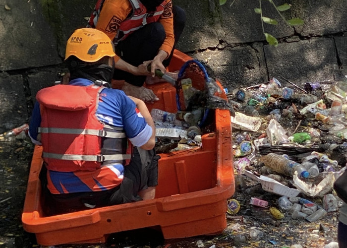 Appi Pantau 'Jumat Bersih' saat WFH, BPBD Makassar Kerahkan Personel Bersihkan Kanal