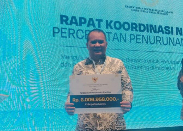 Pemkab Maros Raih Penghargaan Daerah Berkinerja Baik Menurunkan Stunting, Dapat Insentif Rp6 Miliar