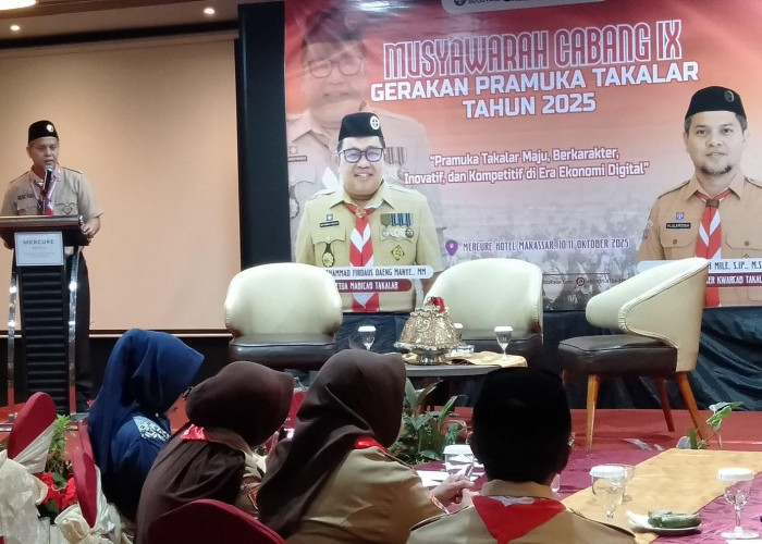 H. Alamsyah Mile Nahkodai Kwarcab Pramuka Takalar, Muscab IX Usung Semangat Maju dan Inovatif di Era Digital