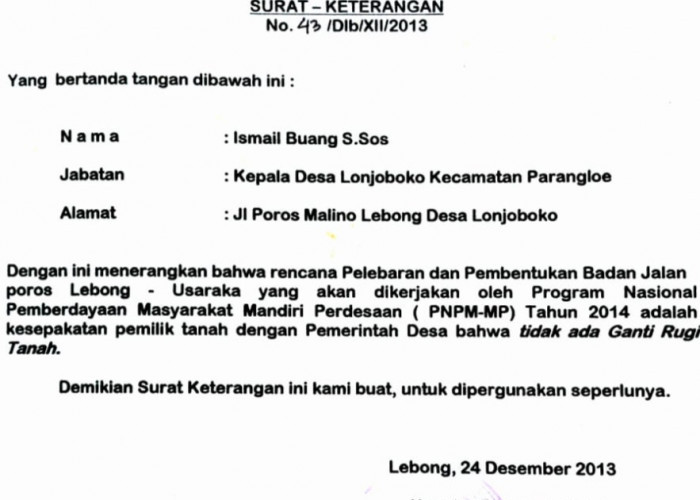 Mantan Kades-TPK PNPM Akui Penyerahan Hibah, Penutupan Jalan di Lonjoboko Berpeluang Dibuka Paksa