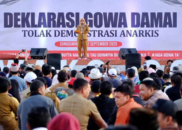 Deklarasi Damai di Lapangan Sulhas, Bupati Husniah : Jaga Persatuan demi Gowa Lebih Maju