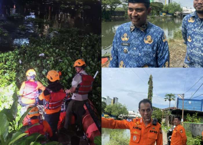 Asrul Pria yang Lompat ke Sungai Pampang Belum Ditemukan,Tim Gabungan Terkendala Enceng Gondok dan Arus Deras