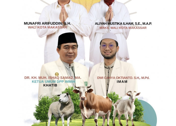 Karebosi Jadi Pusat Salat Idul Adha Kota Makassar, Kurban Presiden Disembelih di Masjid At-Taqwa