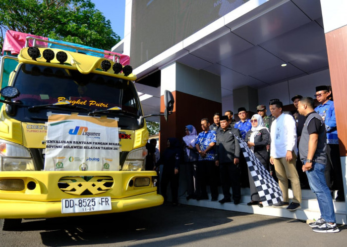 Lepas Bantuan Pangan Beras, Bupati Gowa Harap Tepat Sasaran 