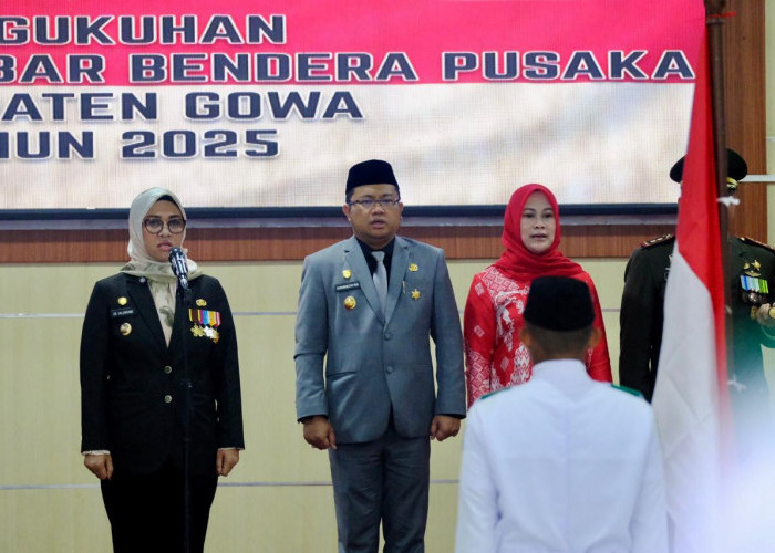 Bupati Husniah Kukuhkan Paskibraka Gowa, Nur Atika Apriani dan Kolega Siap Kibarkan Merah Putih