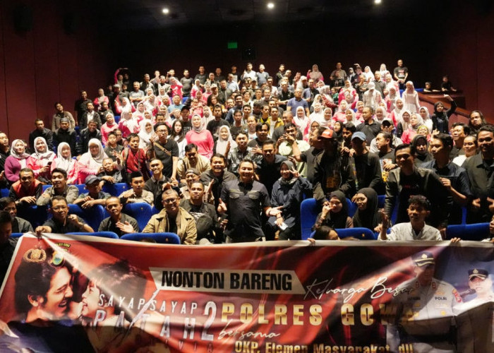 Bentuk Humanis, Kapolres Gowa Ajak Jurnalis Bersama Sejumlah Komunitas Nobar Film “Sayap-Sayap Patah 2” 
