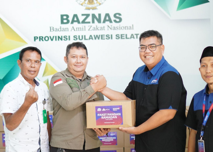 Bosowa Peduli dan PT MCM Salurkan 200 Paket Pangan Ramadan melalui Baznas Sulsel