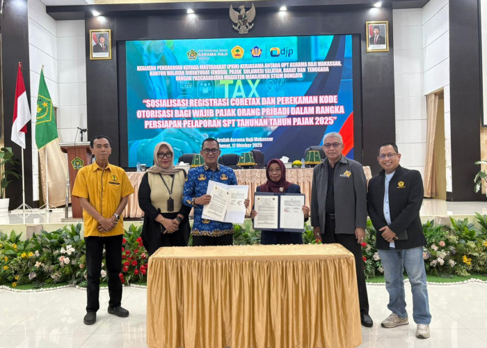 STIEM Bongaya Dorong Literasi Pajak Lewat PKM Mahasiswa dan MoU dengan Asrama Haji Makassar