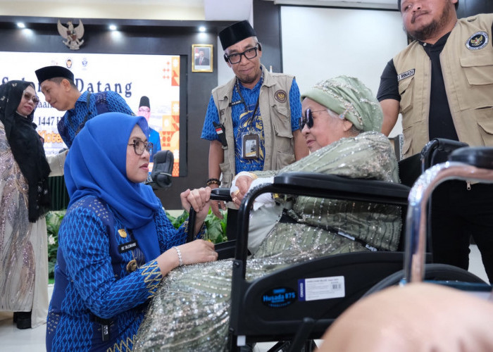 Minus Satu Orang, Jemaah Haji Kloter 5 Kabupaten Gowa Tiba di Makassar