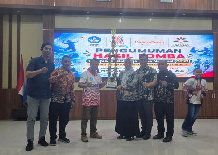 Kota Makassar Raih Juara Umum O2SN Tingkat Provinsi Sulsel 2026