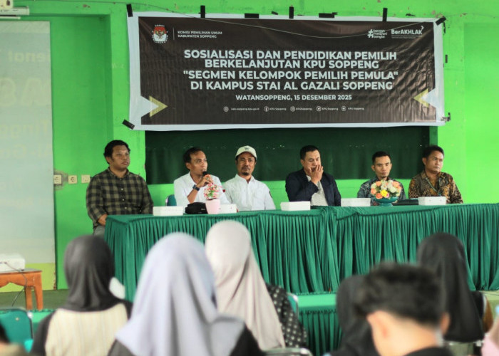 KPU Soppeng Gelar Sosialisasi dan Pendidikan Pemilih Berkelanjutan di Kampus STAI Al Gazali Soppeng