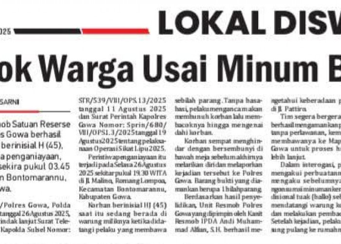 Dimabuk Ballo, Lalu Bacok Warga