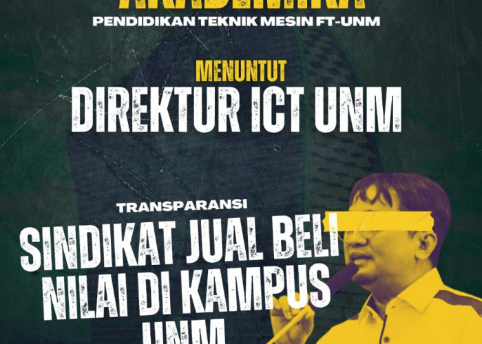 Civitas Akademika Teknik Mesin FT-UNM Desak Transparansi Sindikat Nilai