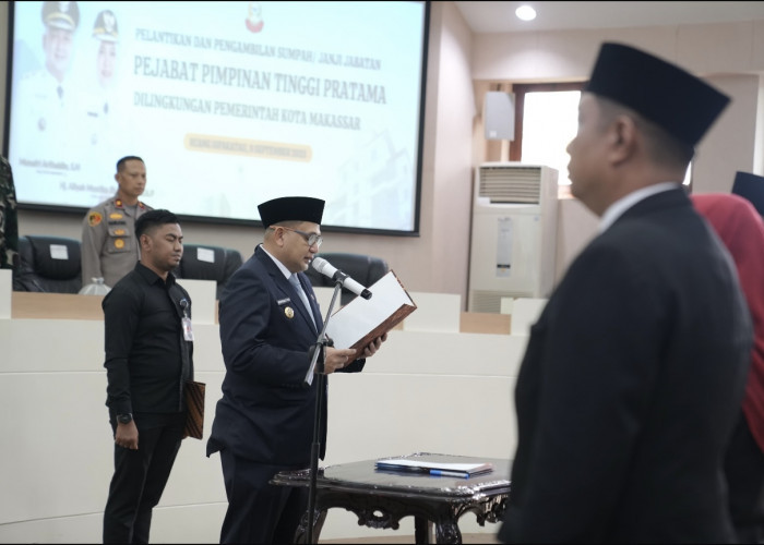 Sembilan Pejabat Eselon II Pemkot Makassar Dilantik, Appi Pastikan Gerbong Mutasi Terus Bergerak