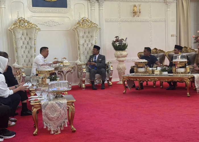 Rusdi Masse dan Syahar Bersama Panitia Rakernas NasDem Temui Gubernur Sulsel