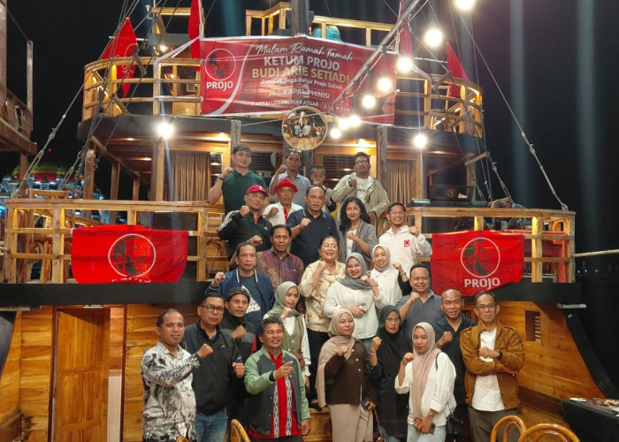 Jelang Konferda,  Projo Sulsel Bersama Ketum  Budi Arie Setiadi  Gelar Ramah Tamah di Atas Kapal Pinisi