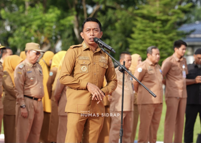 Pimpin Apel Gabungan ASN,  Bupati Sidrap Tekankan Peningkatan Etos Kerja